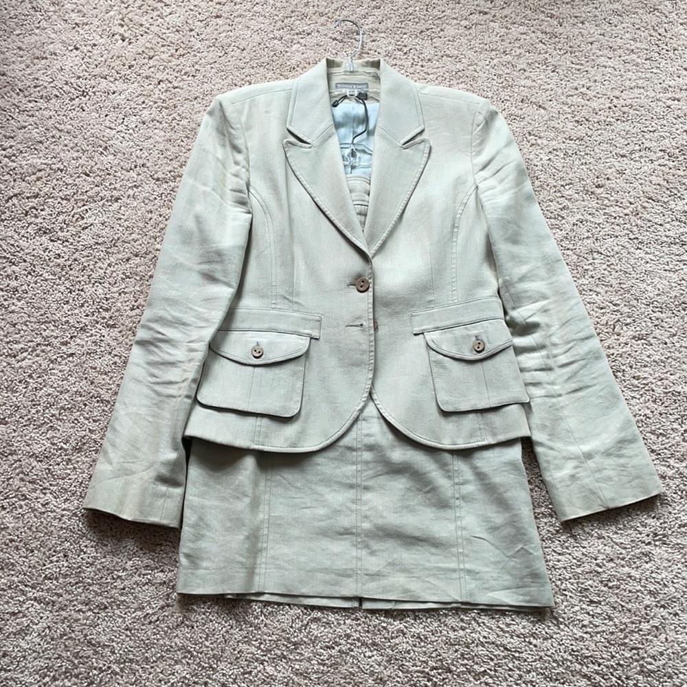 Cotton and Linen suit skirt set